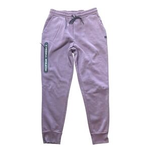Russell Athletic Sweatpants Mens Large Purple Jogger Fit Zip Pocket NWT